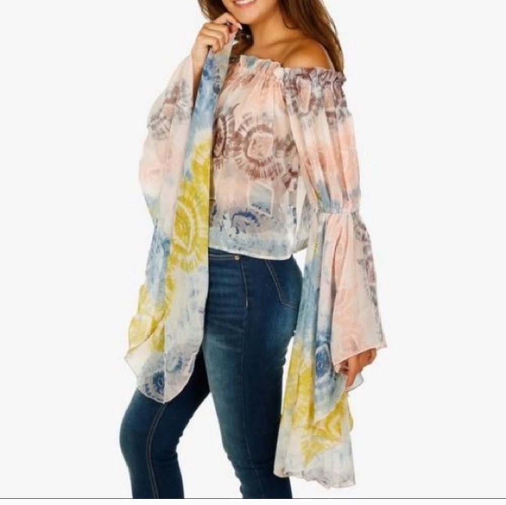 Live 4 Truth Colorful Off-Shoulder Blouse